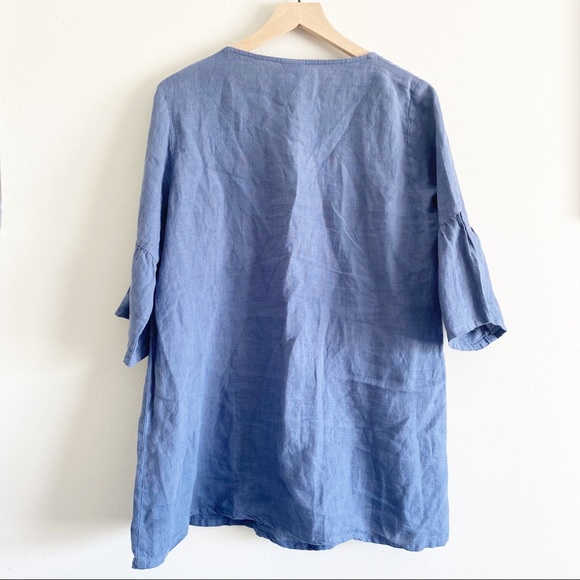 Match Point Linen Tunic Top Baby Doll Size Small - Picture 2 of 5